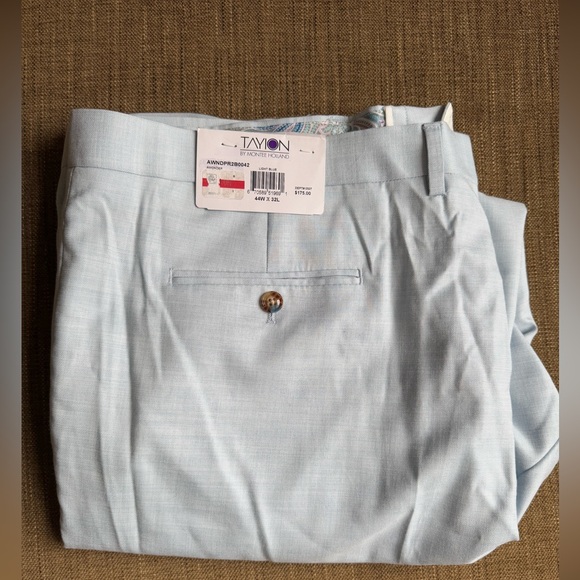RRP$ 175 New Tayion Collection Men LightBlue Classic Fit Dress Pants Waist 44 - Picture 3 of 4